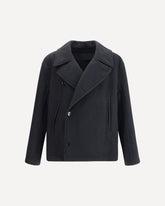 Wool Peacoat - BLACK | Base Blu