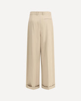 Pantaloni in gabardine di cotone leggero - BEIGE | Base Blu
