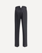 Wool pleated Pants - BLACK | Base Blu