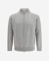 Wool and cashmere zip Sweater - GREY | Base Blu