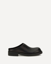 Biker round toe Mules - BLACK | Base Blu