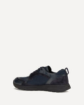 Prax leather and fabric Sneakers - BLUE | Base Blu
