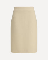 Wool Tweed Skirt - CREAM | Base Blu