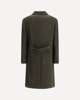 Cappotto doppiopetto con chiusura a bottoni  - VERDE | Base Blu