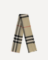 Check wool Scarf - BEIGE | Base Blu