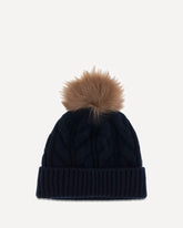 Pom-Pom wool and cashmere Beanie - BLUE | Base Blu