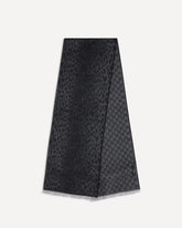 Leopard-print wool Scarf with monogram - GREY | Base Blu