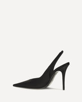Anok satin Slingback Pumps - BLACK | Base Blu