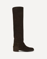 Suede High Boots - BROWN | Base Blu