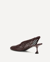 Tee perforated slingback Pumps - BORDEAUX | Base Blu