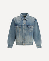 Giacca trucker in denim - BLU | Base Blu