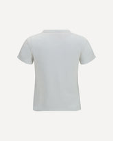 Kenzo Tulip embroidered cotton T-shirt - WHITE | Base Blu