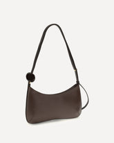 Bisou Perle Large Shoulder Bag - BROWN | Base Blu