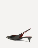 VLogo Signature kitten-heel slingback Pumps - BLACK | Base Blu