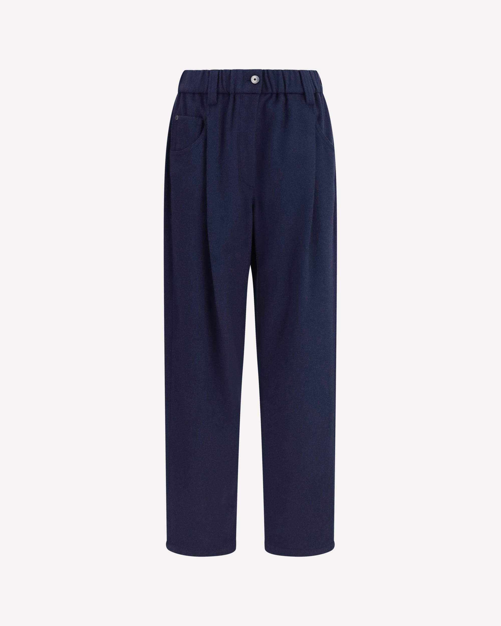 BRUNELLO CUCINELLI Stretch wool Pants BLUE | Base Blu