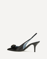 Coeur Royal Slingback leather Pumps - BLACK | Base Blu