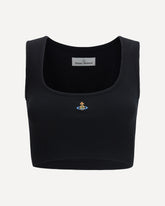 Orb embroidered Top - BLACK | Base Blu