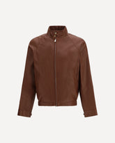 Leather bomber Jacket - BROWN | Base Blu