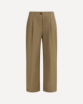 Straight-leg Trousers in organic cotton - BROWN | Base Blu