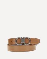 Cintura Gancini reversibile in pelle - BEIGE | Base Blu