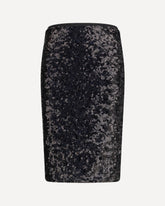 Pappacieca pencil skirt with sequins - BLACK | Base Blu