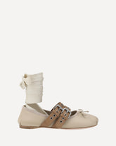Ballerinas with ankle strap - BEIGE | Base Blu