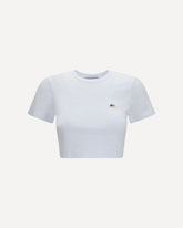 T-shirt corta con patch angeli  - BIANCO | Base Blu