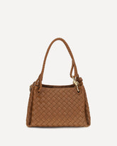 Intrecciato Shoulder Bag - BROWN | Base Blu