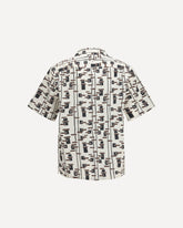Patterned bowling Shirt - BEIGE | Base Blu