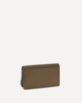 Grained leather Wallet - BROWN | Base Blu