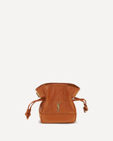 Jamie mini leather Clutch Bag - ORANGE | Base Blu