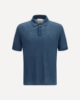Polo in lino - BLU | Base Blu