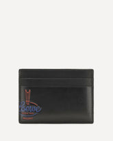 Glossy calfskin Card Holder - BLACK | Base Blu