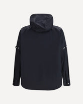 Nylon cotton hooded Jacket - BLACK | Base Blu
