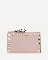 Rockstud zip Card Holder - PINK | Base Blu