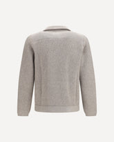 Marina Cardigan in English Rib Cashmere - GREY | Base Blu