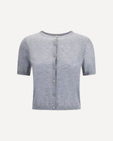 Cardigan Charlotte a maniche corte  - GRIGIO | Base Blu