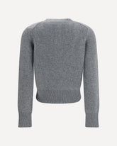Wool and cashmere Equestrian Knight logo Cardigan - GREY | Base Blu