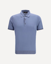 Cotton Polo Shirt - LIGHT BLUE | Base Blu