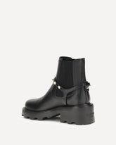 Leather Ankle Boots - BLACK | Base Blu