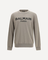 Crewneck wool Sweater - KHAKI  | Base Blu