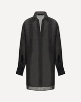 Shirt with embroidery - BLACK | Base Blu