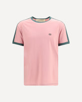 Embroidered logo cotton-jersey T-shirt - PINK | Base Blu