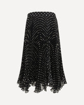 Polka-dot silk Skirt - BLACK | Base Blu