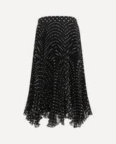 Polka-dot silk Skirt - BLACK | Base Blu