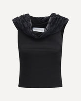 Off Shoulder Draped Top - BLACK | Base Blu