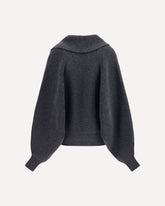 Oversized wrap-effect Sweater - GREY | Base Blu