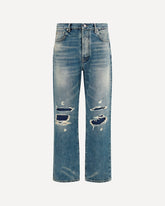Straight-leg ripped Jeans - LIGHT BLUE | Base Blu