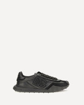 Athletic fabric and leather Sneakers - BLACK | Base Blu