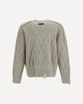 Wool-blend Crewneck Sweater - BEIGE | Base Blu